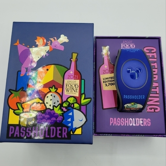 Disney Figment Epcot Food & Wine Passholder Limited Edition Magicband - Picture 8 of 9